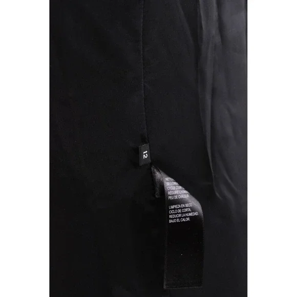 Doncaster Collection Black Wool Ruffled Long Cardigan Jacket Womens 12 - Picture 6 of 6